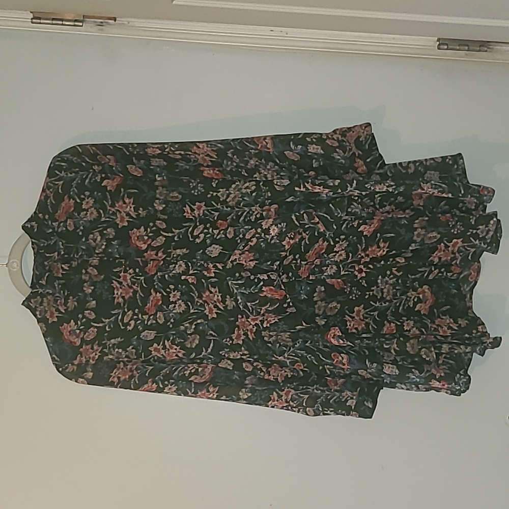 Design Lab long sleeve shirt dress with frills